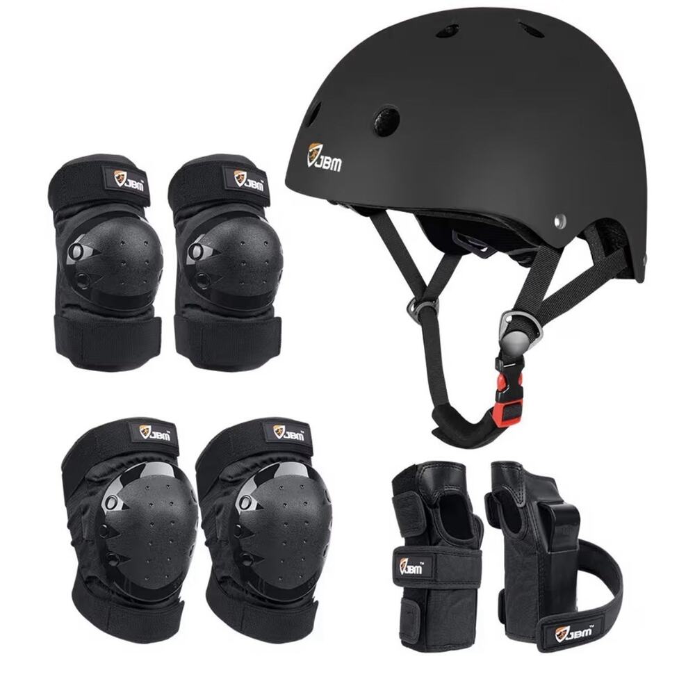 JBM Adult & Kid Skating Gear Skateboard Inline Scooter, Large, Black